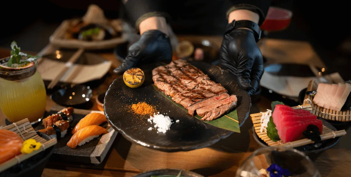 Steak pieces Japanese