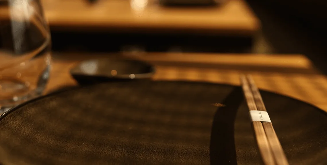 Plate on table